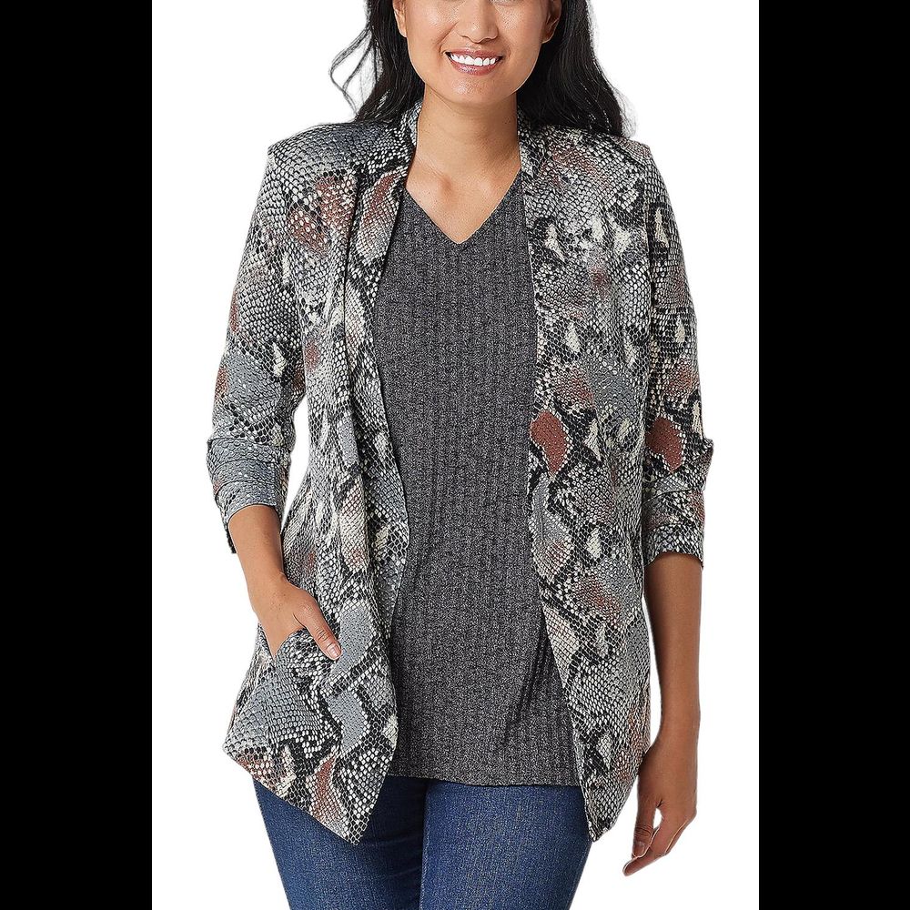 Bishop + Young Python Print Satin Iconic Blazer - Regular
